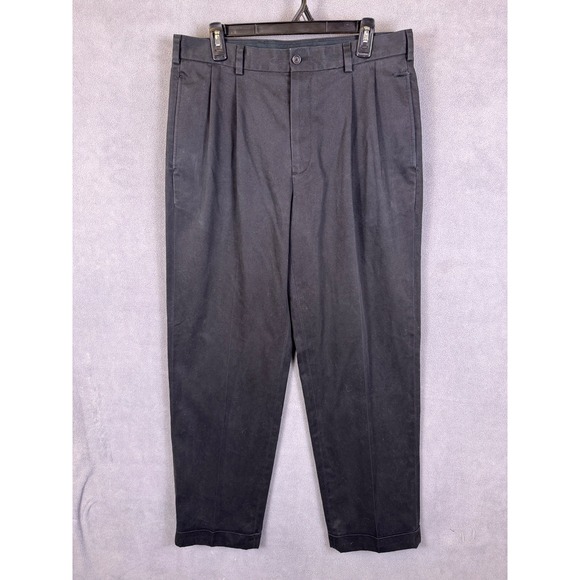 Brooks Brothers Other - Brooks Brothers Advantage Chino Elliot Men Pleated Pant Cuffed Black 34x32 Read!